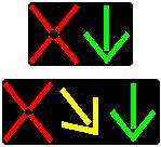 Знаки реверсивного светофора