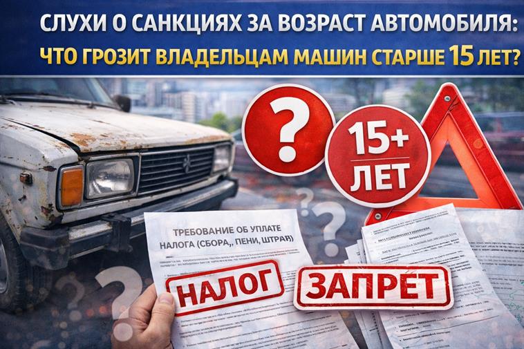 Слухи о санкциях за возраст автомобиля: что грозит владельцам машин старше 15 лет