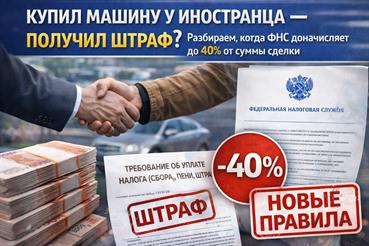 Купил машину у иностранца — получил штраф? Разбираем, когда ФНС доначисляет до 40% от суммы сделки